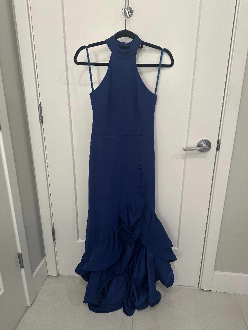 Aqua Ruffle Gown